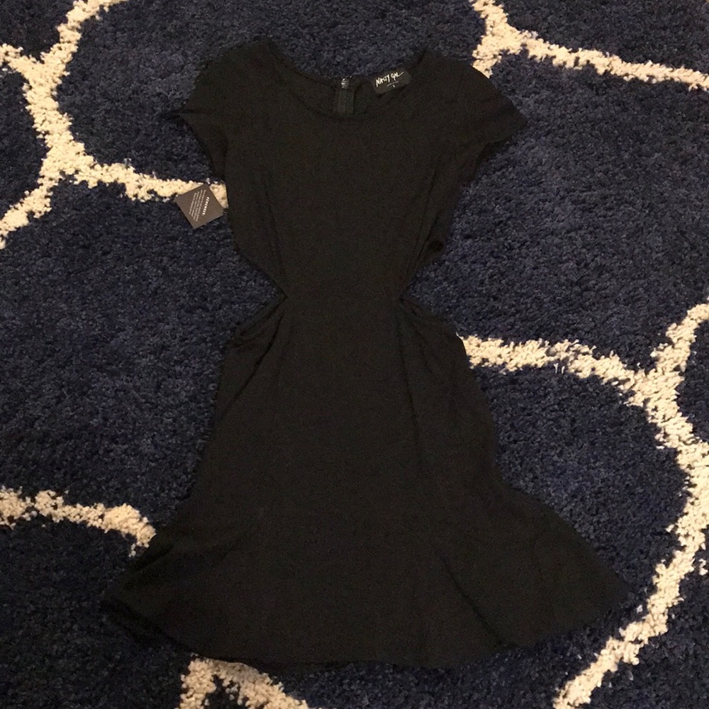 Black cut out dress